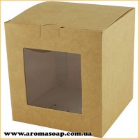 Коробка для 3D мила Крафт з віконцем