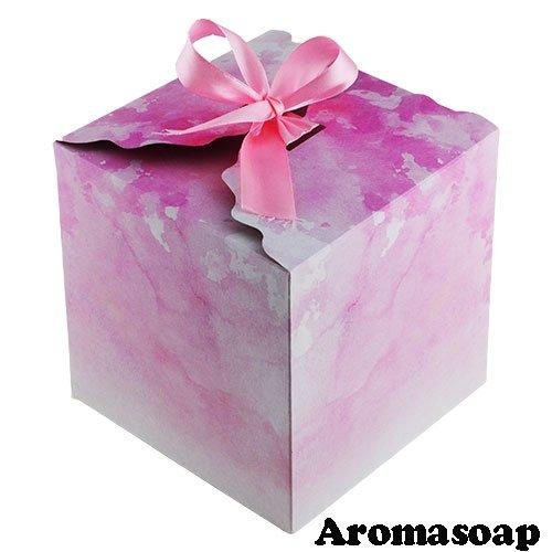 Подарочная коробка Мега мрамор розовый