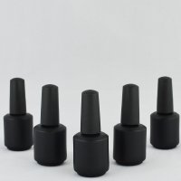 Ascorp glass cosmetic bottle with brush 15 ml black set of 5 pcs (896)