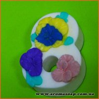 8 March "Pansies" №01 silicone mold