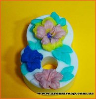 8 March hibiscus silicone mold