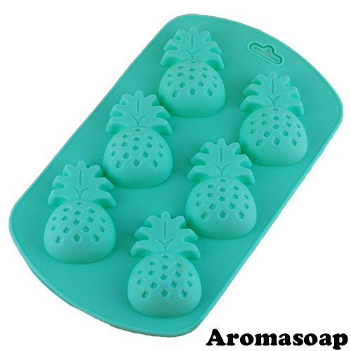 Silicone molds on a plate Pineapples mini