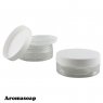 Jar of 150 ml transparent with an insert and a white lid