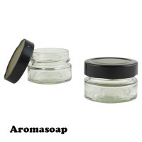 70 ml glass jar and black metal lid