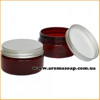 100 ml brown jar with aluminum lid