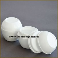 White jar with double lid 50 ml