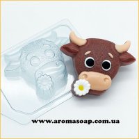 Bull with flower 91 g plastic mold
