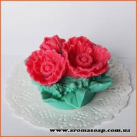 Bouquet of poppies 3D silicone mold
