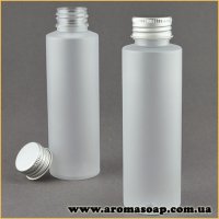 Round matte bottle 100 ml + Aluminum cap