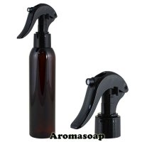 Round dark bottle 150 ml + Black trigger (spray)
