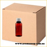Dark round bottle 100 ml with first opening control 500pcs