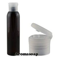 Round dark bottle 150 ml + flip top cap
