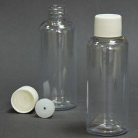 Round bottle 60 ml + cap with dispenser nozzle