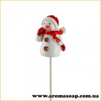Decor on a stick Snowman ceramics