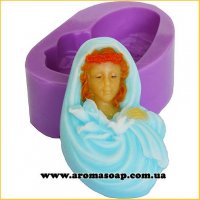 Virgin with lilies silicone mold