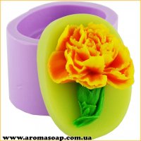 Carnation in oval silicone mold