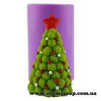 Christmas tree in pompons 3d silicone mold