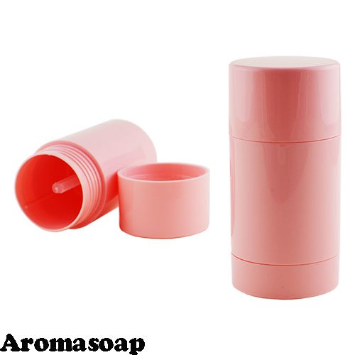 Bottle for solid deodorant pink 50 g (plastic)