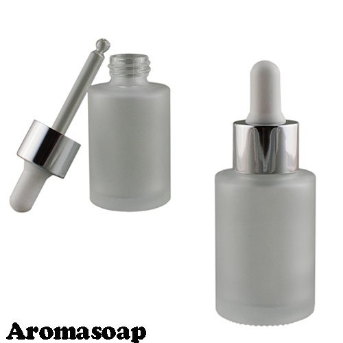 Frosted glass bottle Style 30 ml with a dropper