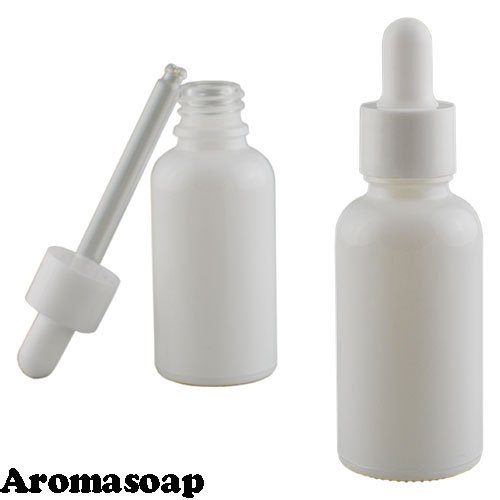 Glass White bottle 30 ml with pipette