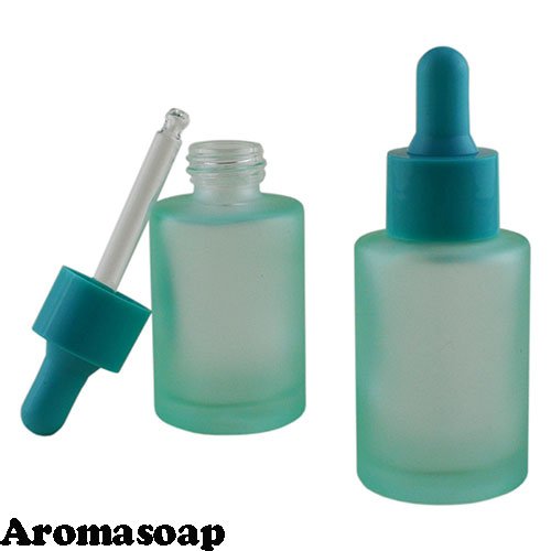 Glass turquoise bottle Style 30 ml with a dropper