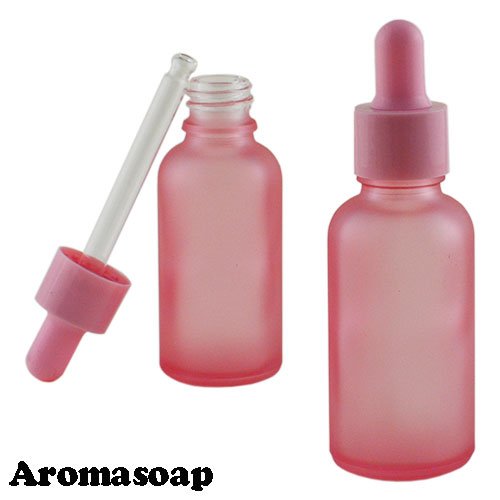 Glass Pink bottle 30 ml with pipette