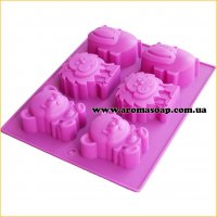 Soap molds Hippopotamus, Leva, Bear plate