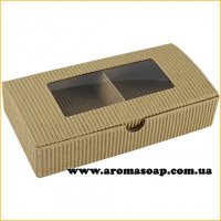Natural corrugated box with window