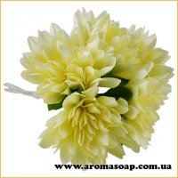Decorative cream chrysanthemum buds 5 pcs