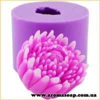 Chrysanthemum bud opened 3d silicone mold