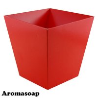 Cardboard flower pot Red without handles