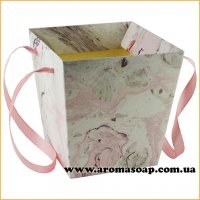 Cardboard flower pots with handle Marble
