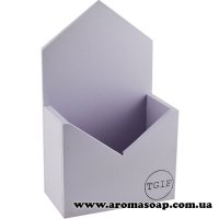 Wooden envelope box Lilac