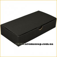 Natural corrugated box, black