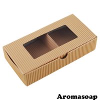 Natural box-corrugated with a beige window