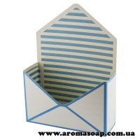 Small envelope box White with blue stripes