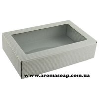 White corrugated box with window Techno