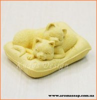 Cats on the pillow 3D silicone mold