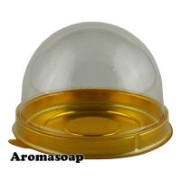 Mini dome plastic packaging with a golden bottom