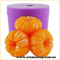 Tangerines peeled in 3 pieces 3D silicone mold