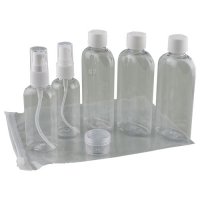 Set of cosmetic containers for travel 3 Ascorp of 6 items (5326)
