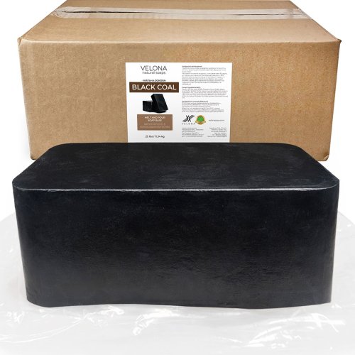 Мыльная основа Velona Black Coal с кокосовым углем, 11,34 кг