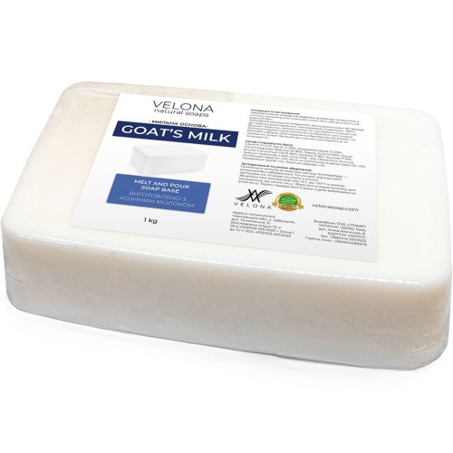 Мыльная основа Velona Goats Milk sls free белая 1 кг