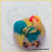 Rooster crows on the fence 100 g plastic mold