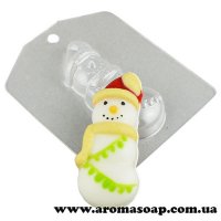 Snowman with garland 41 g plastic mold