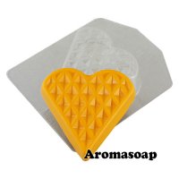 Waffle heart 89 g plastic mold