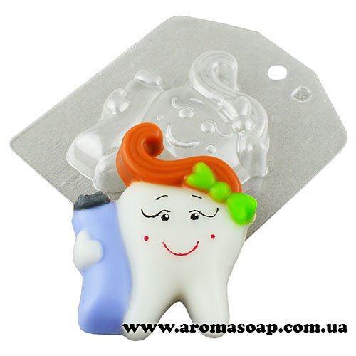 Tooth and toothpaste 68 g plastic mold