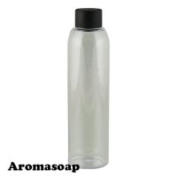 Round bottle 150 ml transparent + Black cap