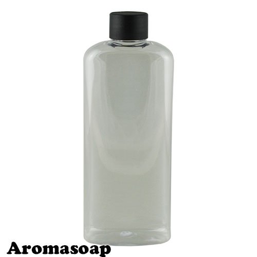 Flat bottle 250 ml transparent + Black cap