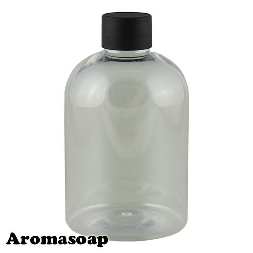 Bottle 275 ml transparent + Black cap